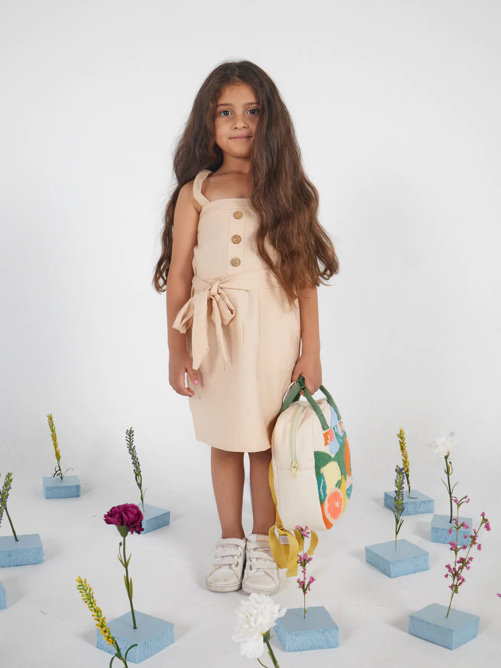 Buttoned Linen Dress