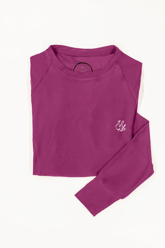 Girls Purple Long Sleeve T-shirt