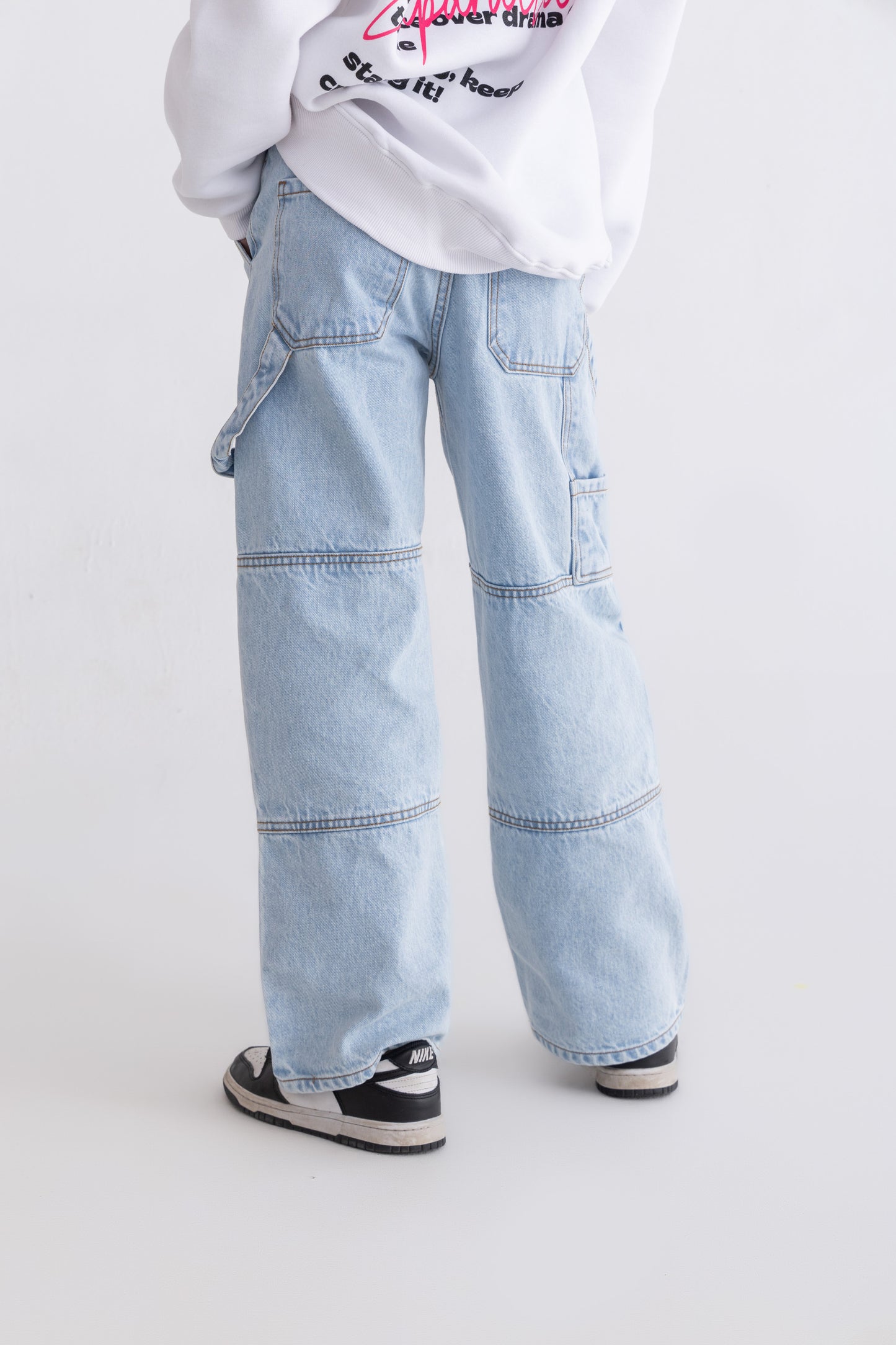 Blue Stitched Jeans