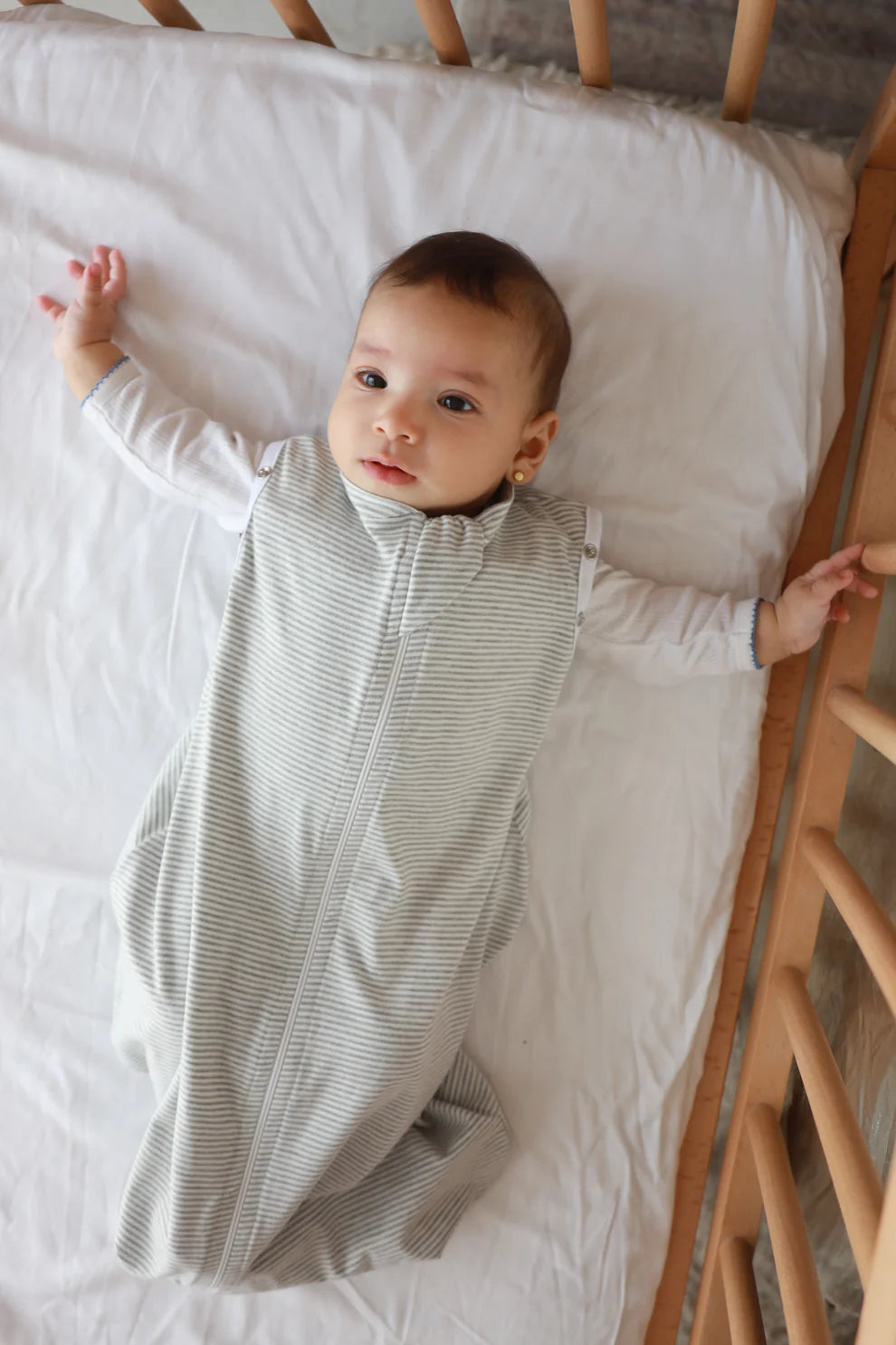 Grey Striped Transitional Swaddle