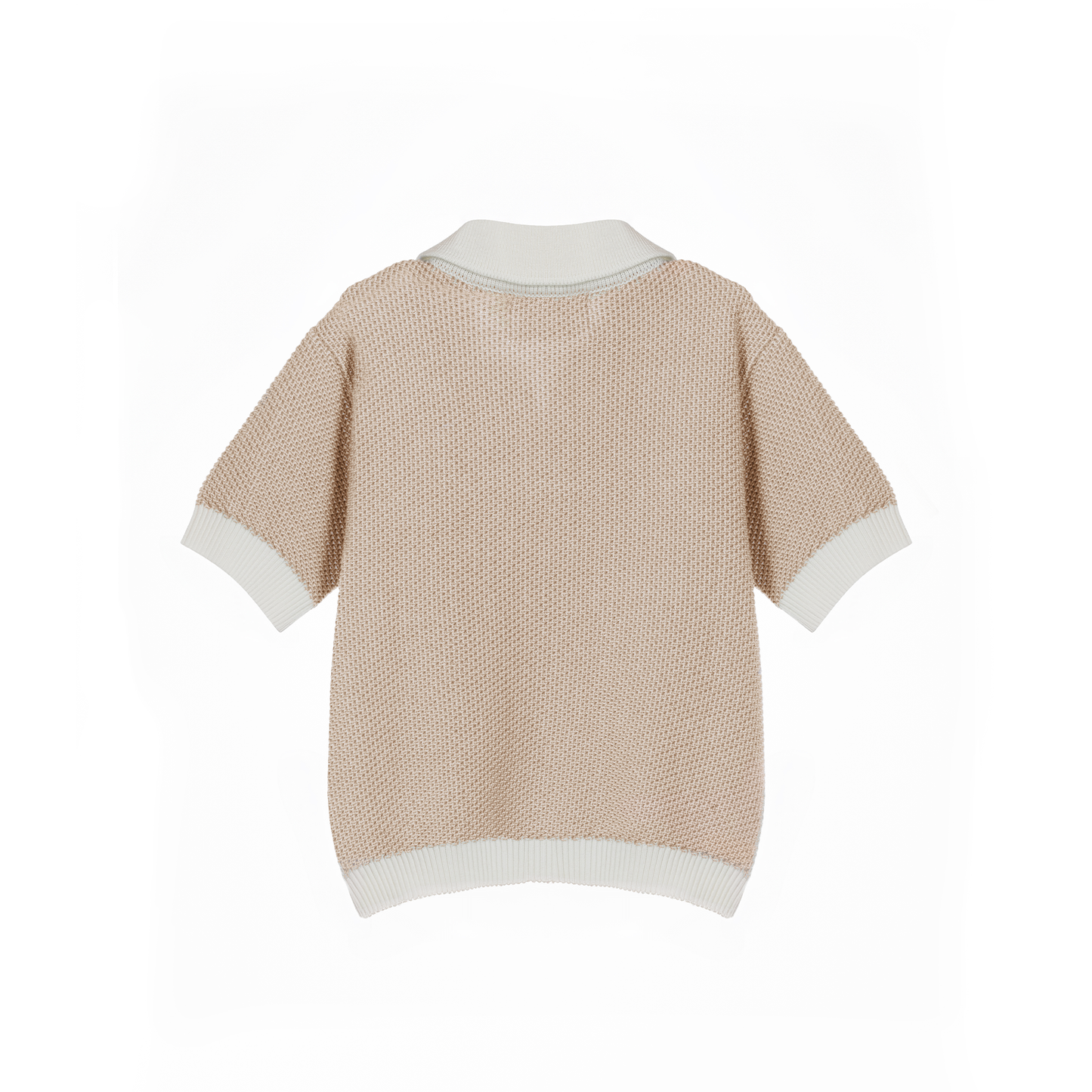 Beige Knit Polo