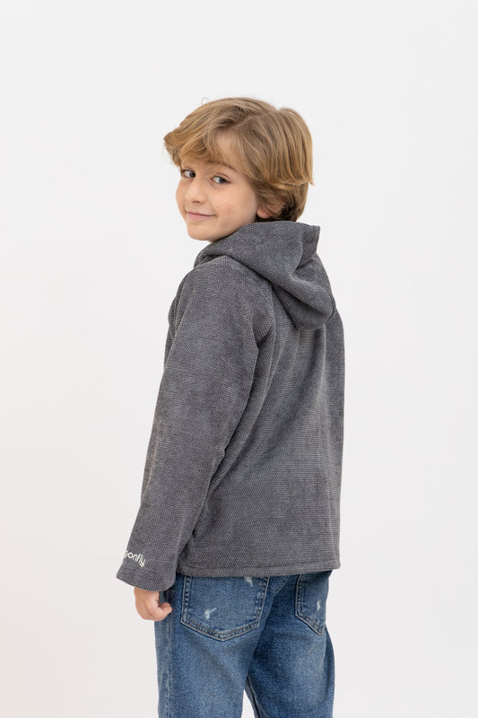 Dark Grey Hooded Jacket