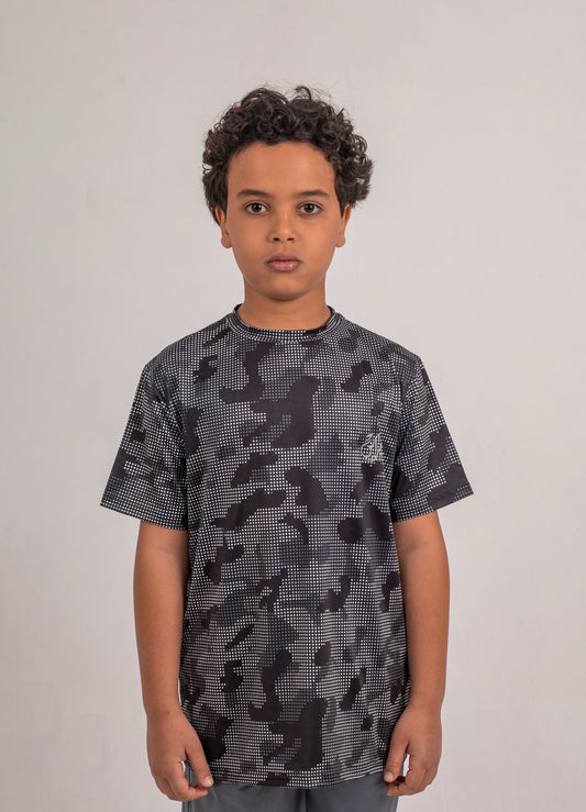 Black & Grey Boys Sports Tshirt