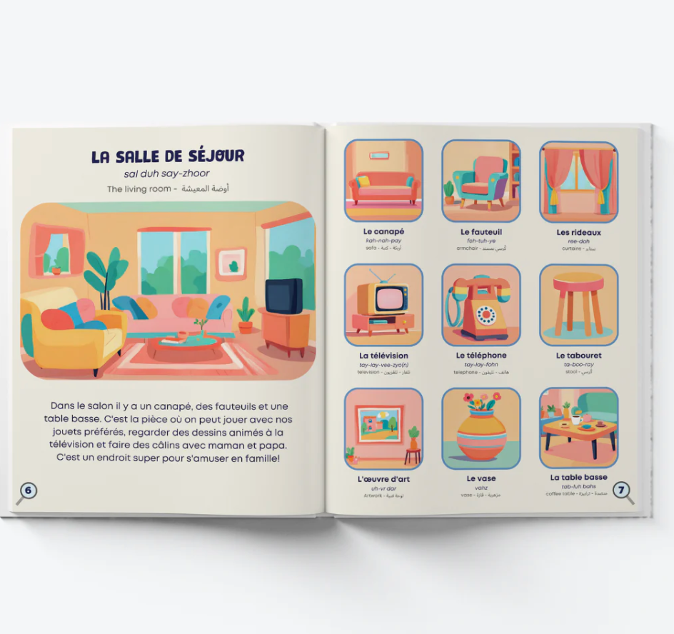 Ma Maison Picture Dictionary | French + AR & EN