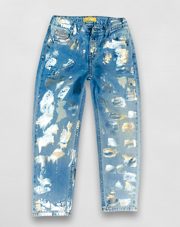Metallic Foil Jeans