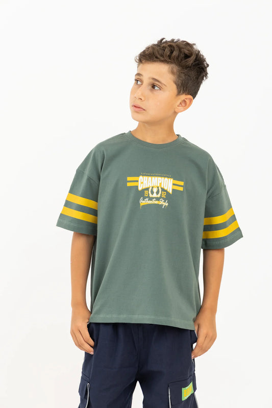 Olive Varsity Tee