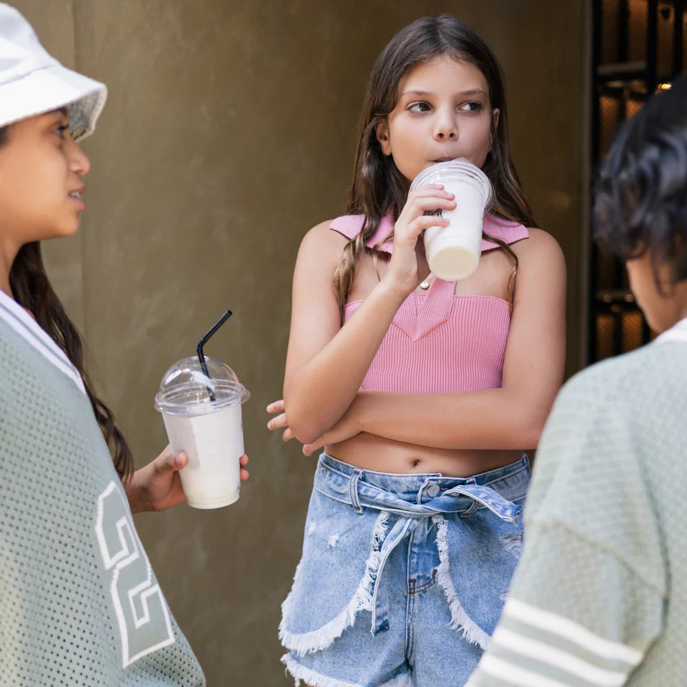 Baby Pink Knit Top