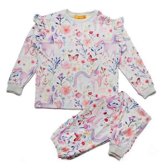 Ruffled Unicorn Soft Fleece Pyjama