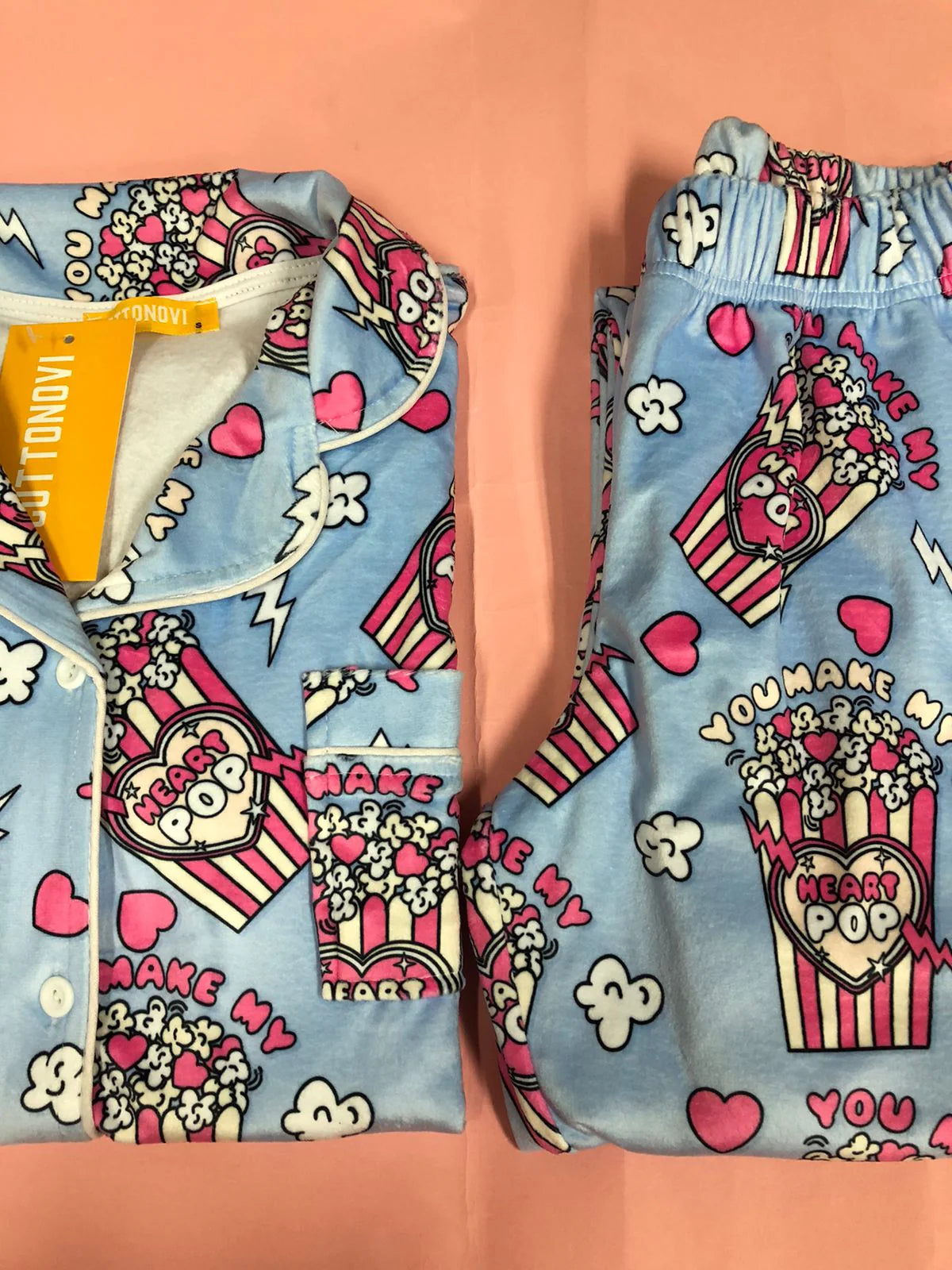 Heart Pop Fleece Pyjama