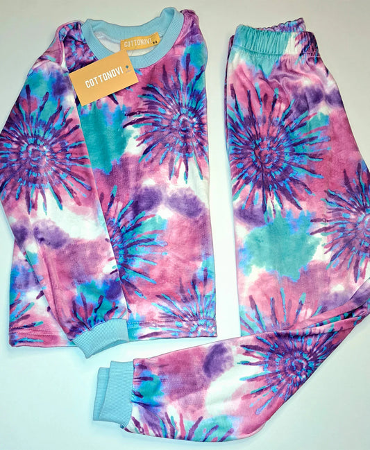 Swirl Tie Dye Soft Fleece Pyjama