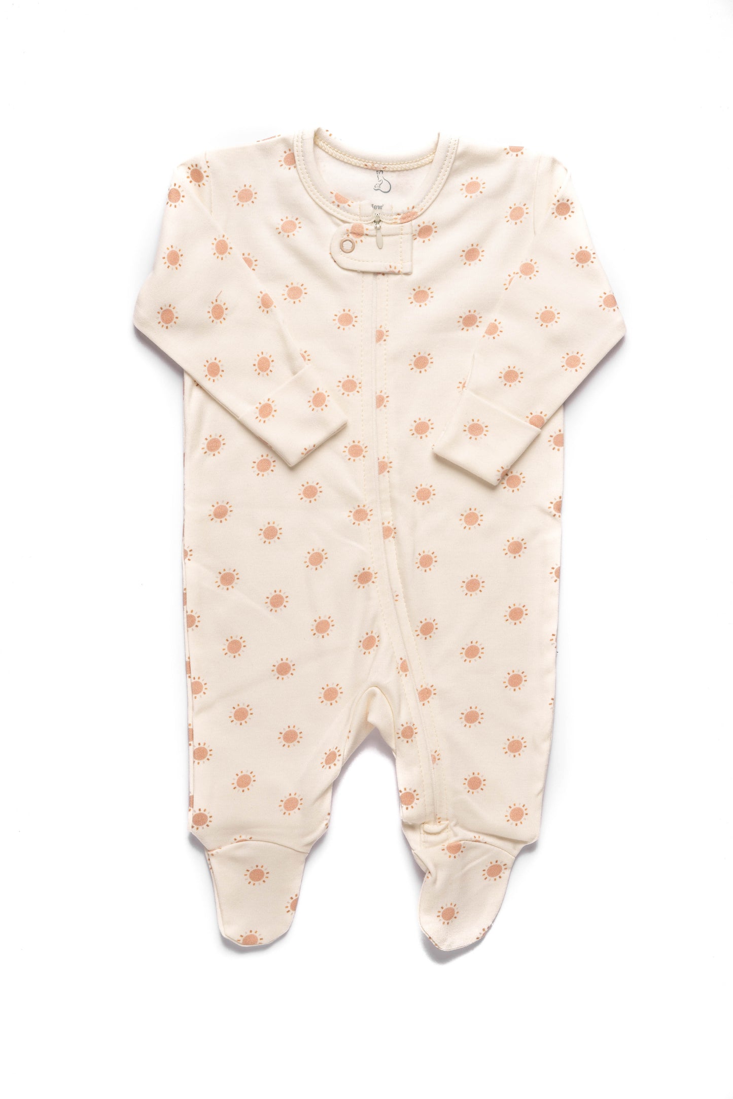 Patterned Zip-up Onsie